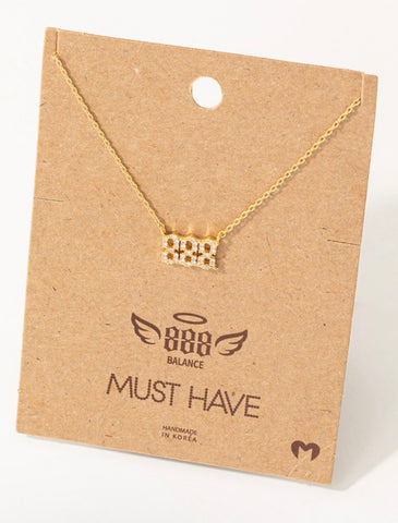 Angel number 888 necklace