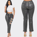 3 Heart crystal jeans