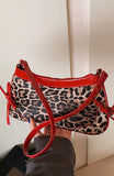 Leopard ribbon purse