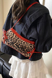 Leopard ribbon purse