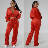 In the wind velour tracksuit