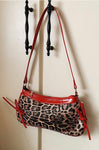 Leopard ribbon purse