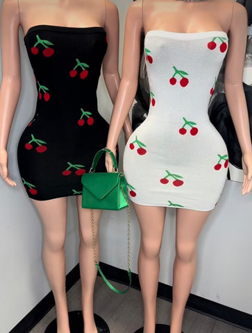 Cherries tube dress