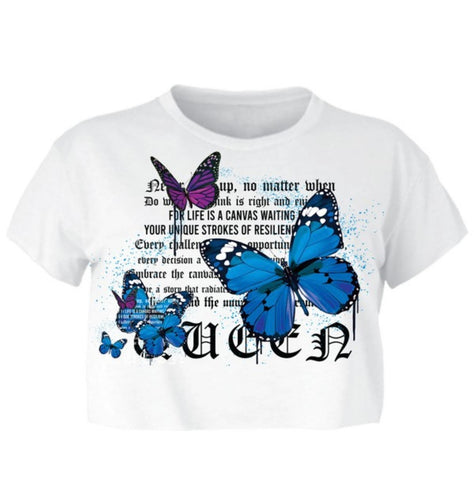 Butterfly crop top