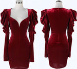 Red velvet dress