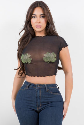 Clover crop top