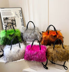 Faux fur bag