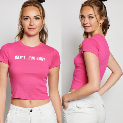 Can’t, I’m busy crop top