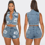 Denim Flower set