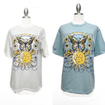 Butterfly SUN Moon graphic top