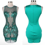 Green glam dress