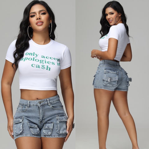 I only accept apologies in cash crop top